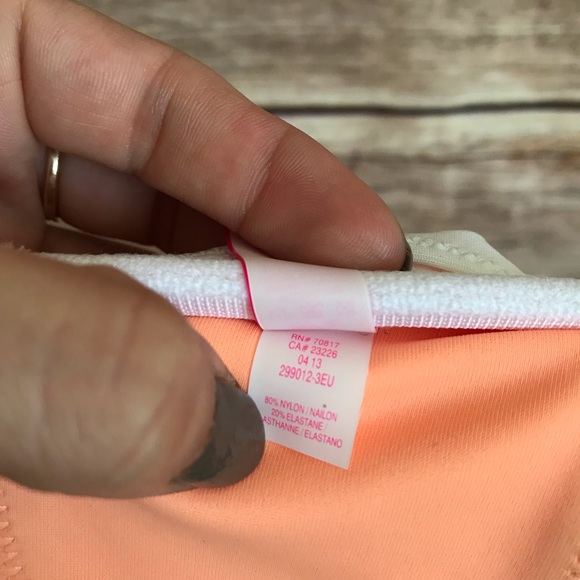 Victoria Secret Coral Bandeau Bathing Suit Top - Picture 6 of 6